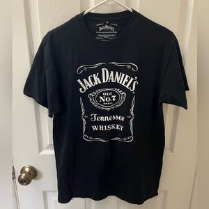 Unisex Medium Black Jack Daniels Tee w/ White Writing